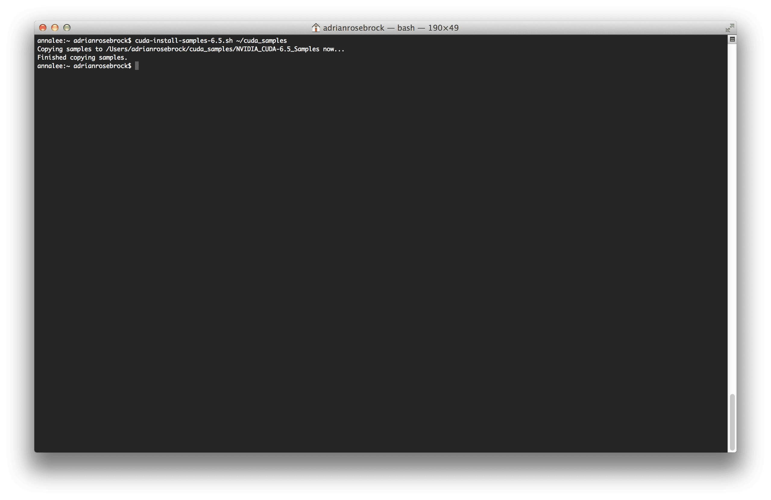 Creating the CUDA Samples