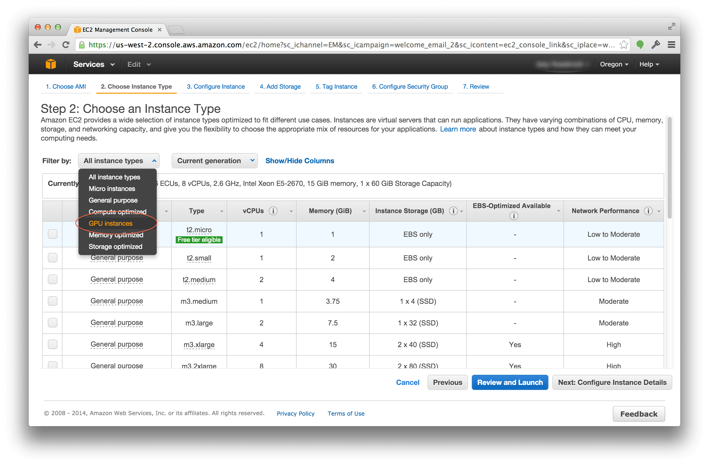 Filtering on Amazon EC2 GPU instances