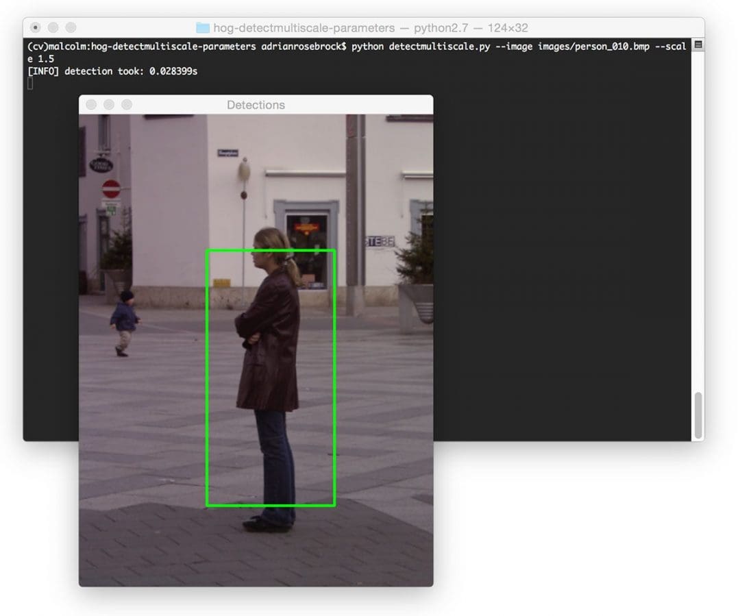 Figure 8: Increasing our scale allows us to process nearly 20 images per second -- at the expense of missing some detections.